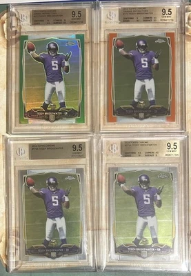 2014 Topps Chrome Teddy Bridgewater BGS Gem Mint 9.5￼ lot of 5 - TB Buccaneers - Image 1 of 4
