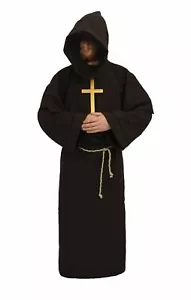 Adults Pagan Monk Religious Medieval Halloween Druid Fancy Dress Costume - Picture 1 of 1