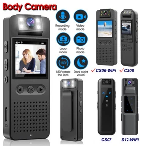 Mini Police Body-Worn Camera Clip Camcorder Night Vision 1080P Video Recorder - Picture 1 of 57