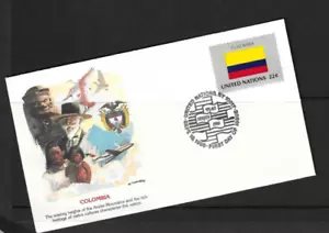 United Nations SC # 492 Flags - Colombia - FDC . Fleetwood Cachet - Picture 1 of 1