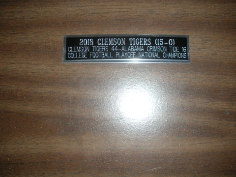 CLEMSON TIGERS (CHAMPS) ENGRAVED NAMEPLATE FOR PHOTO/DISPLAY/POSTER Cover