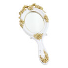 Miroir à main vintage maquillage décoratif vanité portable blanc miroir de voyage