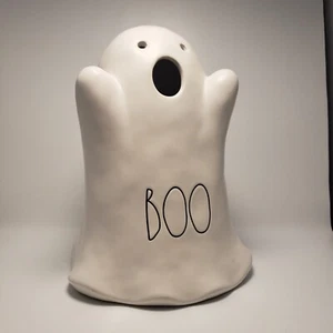 RAE DUNN Ceramic Halloween White “BOO” Ghost Figurine Online Exclusive - Picture 1 of 9