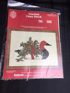 Weihnachten rothaarige Ente Stechpalme gezählt Kreuzstich Janlynn 14 Kt #59-2 NEU - Bild 1 von 5