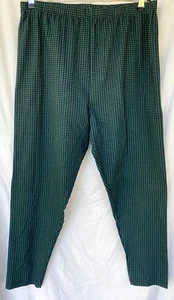 VTG 80s..ROAMAN'S..TURQUOISE & BLACK CHECKED..PULL-ON..STRETCH..PANTS..NEW..1X - Picture 1 of 4