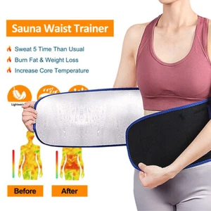 Men Fat Burning Thermo Tummy Tuck Belt Body Shaper Girdle Slimming Waist Trainer - Picture 1 of 9