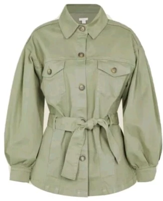 Monsoon Aisha Cargo Military Jacket Khaki Green Uk 18 Bnwt - Image 1 of 4