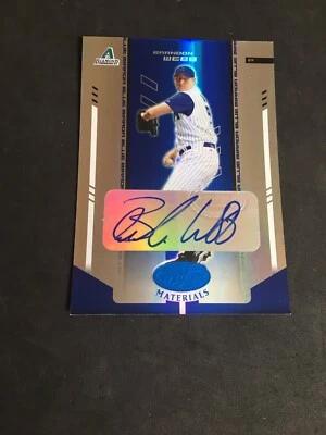 2004 Leaf Certified Materials BLUE Mirror Auto /100 Brandon Webb #24 Auto - Image 1 of 2