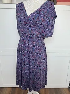 Tommy Hilfiger Denim Kleid gemustert Gr. XS lila Paisley - Bild 1 von 10