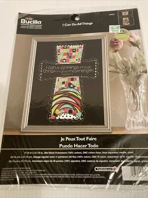 Hobby Lobby “I Can Do All Things” Cross Stitch Pattern Bucilla Counted CS - Image 1 of 4