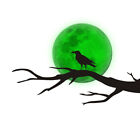  PVC Halloween-Mondschein-Raven-Wandaufkleber Halloween-Aufkleber Dekor
