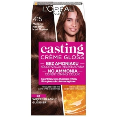 L'Oréal Paris Casting Créme Gloss Farbe Creme 415 Frosty Chestnut - Bild 1 von 2
