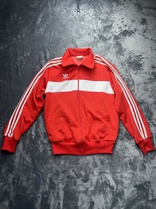 Chaqueta Adidas Vintage Mediana Cremallera Completa Roja Clásica - Imagen 1 de 7
