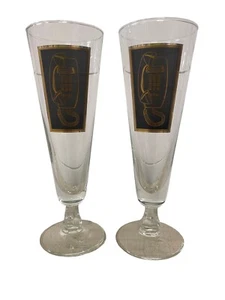 2 Retro Vintage 1960er Jahre Bell ITT Telefon Pilsner hohe Biergläser Wandtelefon T8 - Bild 1 von 7
