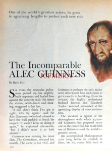 'The Incomparable ALEC GUINNESS' : Original 1968 Magazine Cutting - Picture 1 of 1