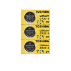 Toshiba CR2016 3V Lithium Coin Cell Battery (3 Batteries)