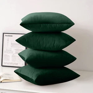 Velvet Cushion Covers or Filled Cushions Pack of 4 Decorative Sofa Throw 18 x 18 - Picture 1 of 217