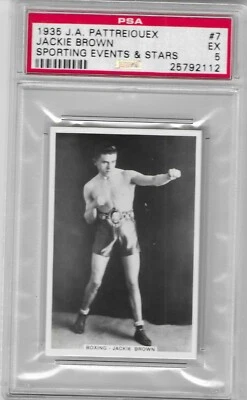 1935 J.A. Pattreiouex #7 Jackie Brown Sporting Events & Stars PSA 5 - Image 1 of 2