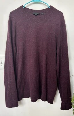 Suéter Top Theory 100% Cachemira Púrpura Suave Talla XL Foto 1 de 4