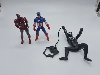 Lot Of 3 MARVEL Action Figure Mattel   Iron Man Captain America Venom - Image 1 of 4