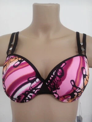 Bikinioberteil River Bay Sapph schwarz/pink/weiß Bügel Bikini 70 – 85 B – E-Cup - Bild 1 von 4