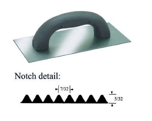 ALLWAY TOOLS SNTV2 7/32" x 5/32" Soft Grip Vee-Notch Trowel (Pack of 10) — 第 1/1 张图片