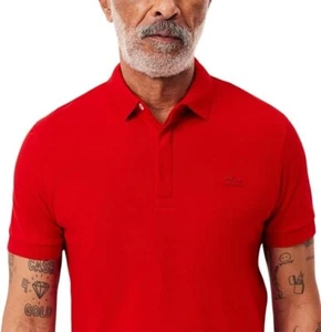 Lacoste Men's Short Sleeve Paris Polo Shirt, Red, XXL - Picture 1 of 4