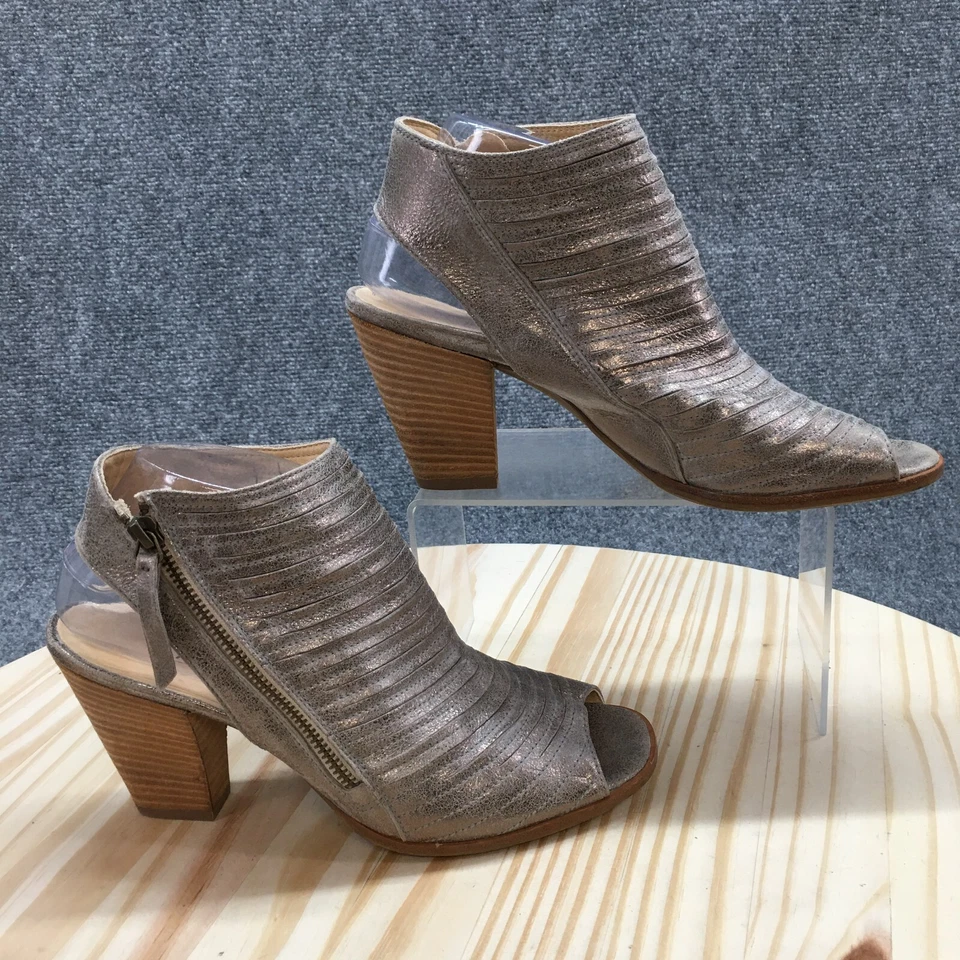 Paul Green Botas Mujer UK7 Informales Cremallera Punta abierta Botín Gris Tacones Foto 1 de 4