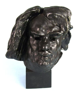AUGUSTE RODIN SCULPTURE HEAD OF BALZAC VINTAGE 1960's MUSEUM REPRODUCTION SC - Picture 1 of 11