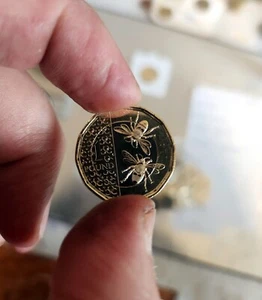 Moneda de 1 libra 2023 £ Abejas - Moneda de Reino Unido sin circular Carlos III - Imagen 1 de 4