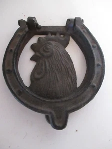 Vintage Hahn Hufeisen Metall Türklopfer  - Bild 1 von 2