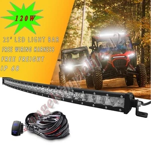 25'' Curved LED Light Bar Combo Offroad Pickup Cab ATV SUV UTE 4WD Truck Lamp 27 - Picture 1 of 11