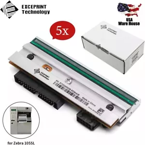 5x Cabezal de impresión 203 dpi en stock de EE. UU. para impresora de etiquetas Zebra 105SL PN G32432-1M NUEVO - Imagen 1 de 4