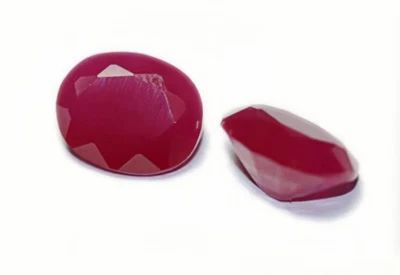 Top Quality Opaque Red Oval Corundum Ruby Lab Created AAAA+ Loose Gemstone 1pcs - Image 1 of 4
