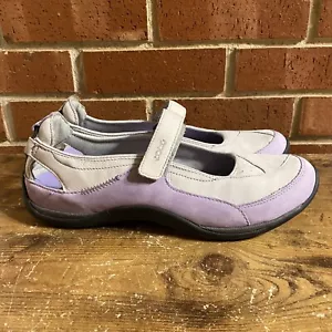 ECCO Mary Jane Sport Comfort Shoes Gray Purple Strap Women Size 9 - 9.5 US 40 EU - Picture 1 of 11