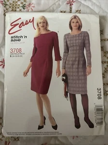 Easy Stitch N Save 3708 Schnittmuster Damen Kleider B Gr. 16 18 20 22 McCalls - Bild 1 von 2