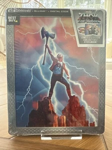 Thor: Love And Thunder Steelbook 4K UltraHD + Blu-ray + Digital New Sealed - Picture 1 of 14