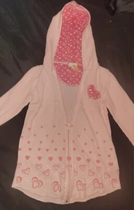 Girls Faded Glory Heart Hoodie Size 4/5 - Picture 1 of 1