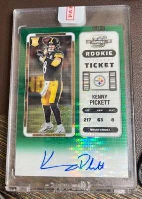 Kenny Pickett Contender's Optic Rookie Ticket #127 /30 Green Pulsar Prizm AUTO - Image 1 of 2