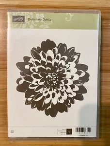 New Stampin Up Definitely Dahlia Stamp Cling Floral Flower Large Bloom  - Picture 1 of 3