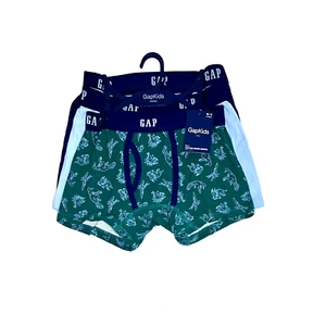 Gap Kids Cotton Boxer Briefs 3 Pack Dinosaurs / solid Boys 8 ( M ) Blue Green - Picture 1 of 5