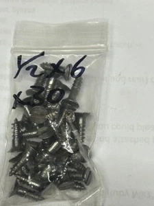 slotted csk steel wood screws 1/2 x 6 pk 30 - Picture 1 of 1