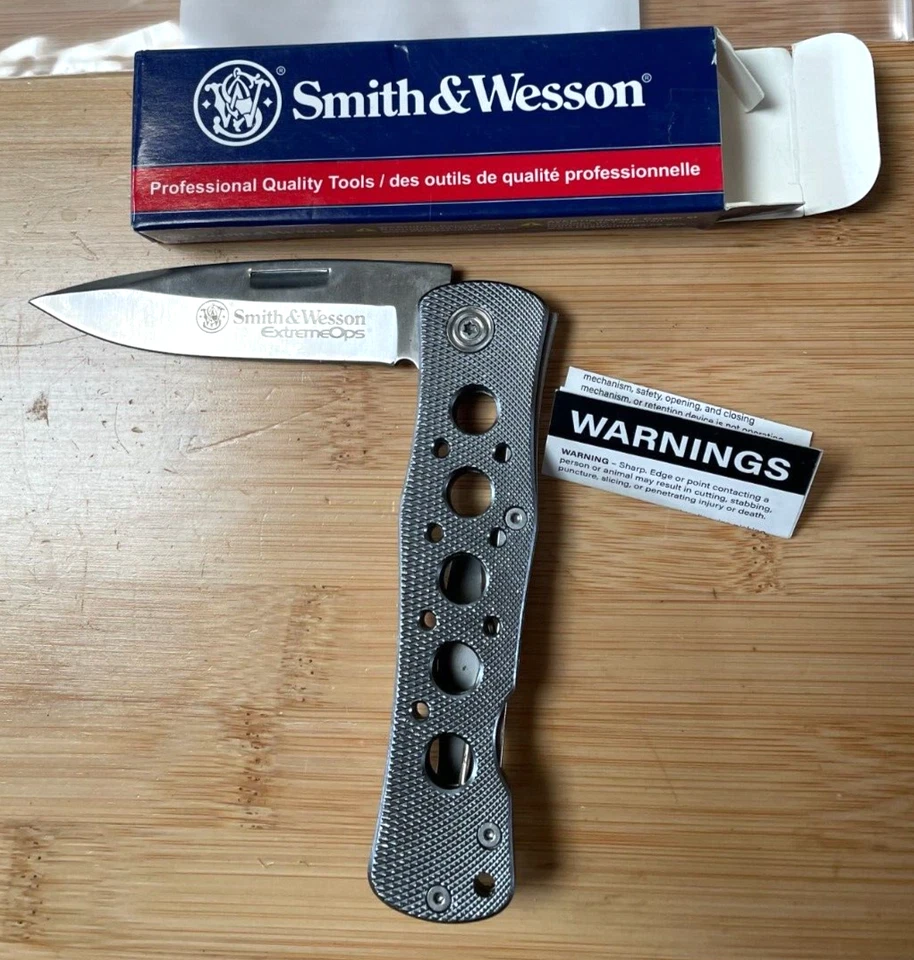 Smith & Wesson Ck6aeu Extreme Ops Lockback Aluminum Folding Knife Sw6aeu