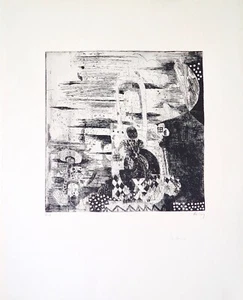 Werner Reinisch - Print - Eau Forte - Composition 3 - Picture 1 of 5