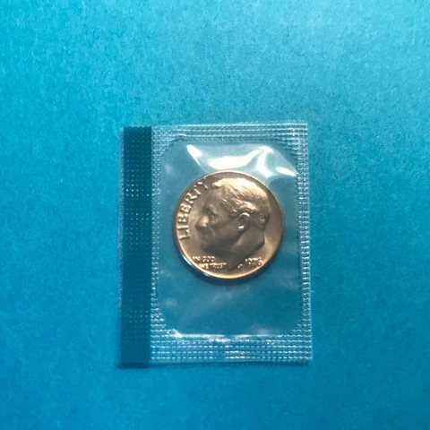1976 P  Roosevelt Dime Philly  Mint Cello Unc   FREE SHIP Cover
