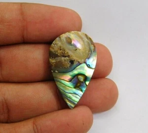 Fantastische 100% Natürlich Abalone-Muschel Cabochon Lose Edelstein 35 - Picture 1 of 3