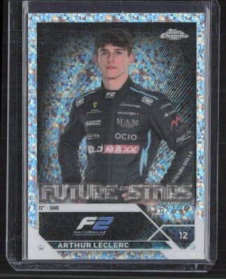 2023 Topps Chrome Formula 1 #85 Arthur Leclerc Mini Diamond Refractor /299 - Image 1 of 2