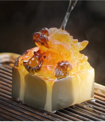 Juego de té para el hogar minimalista resina decoración mascota té cambiante de color originalidad Foto 1 de 3