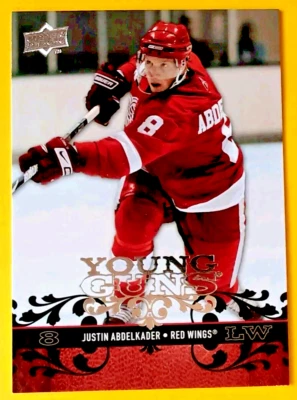 JUSTIN ABDELKADER YOUNG GUNS 2008-09 UPPER DECK ROOKIE 211 RC SERIES 1 WINGS - Image 1 of 4