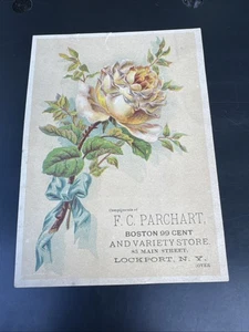 F. C. Parchart Trade Card-99 Cent Store-Lockport, NY. S131 - Picture 1 of 4